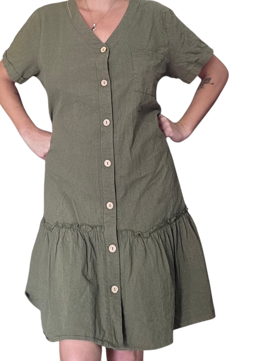 HT boutique Dresses & Skirts - Cotton DropWaist Summer Dress Size XL XXL Comfortable Dresses